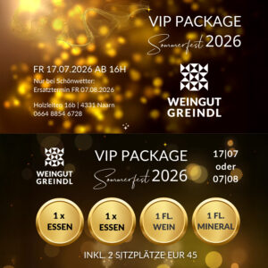 Eintrittskarte<br/> VIP-Package für 2 Personen